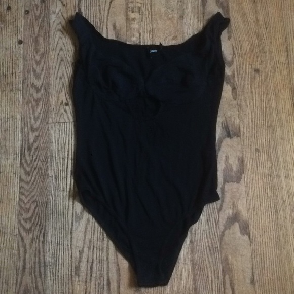 ASOS Black Keyhole Bodysuit Size 4 - Picture 1 of 5